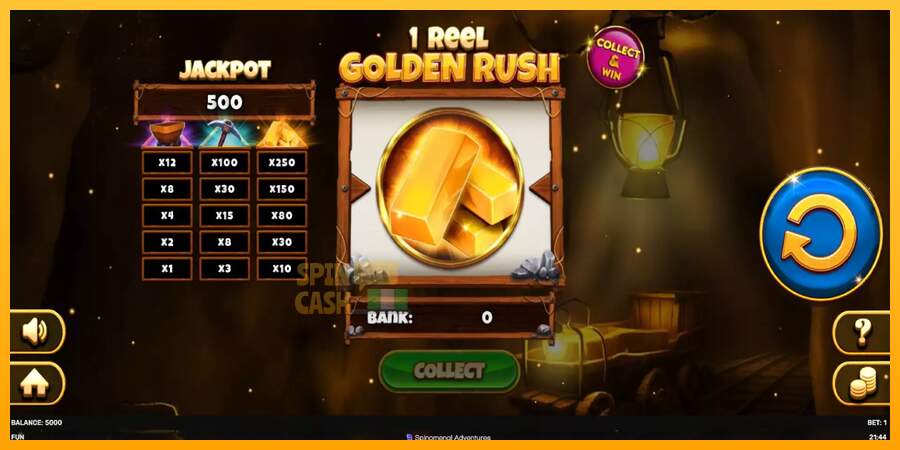 Spielautomat 1 Reel Golden Rush für echtes geld 2