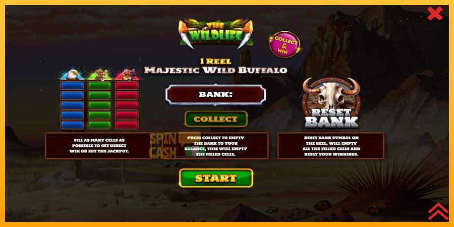 Spielautomat 1 Reel Majestic Wild Buffalo für echtes geld 1