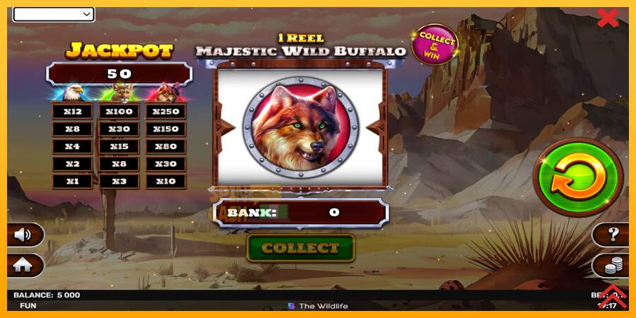 Spielautomat 1 Reel Majestic Wild Buffalo für echtes geld 2