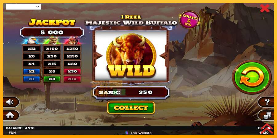 Spielautomat 1 Reel Majestic Wild Buffalo für echtes geld 4