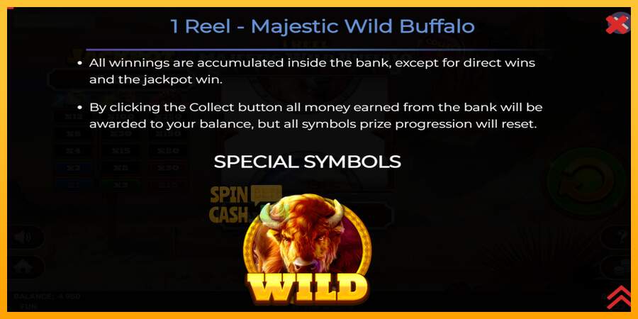 Spielautomat 1 Reel Majestic Wild Buffalo für echtes geld 6