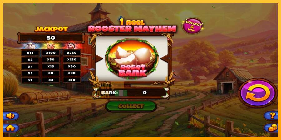 Spielautomat 1 Reel Rooster Mayhem für echtes geld 1