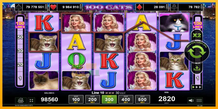 Spielautomat 100 Cats für echtes geld 3