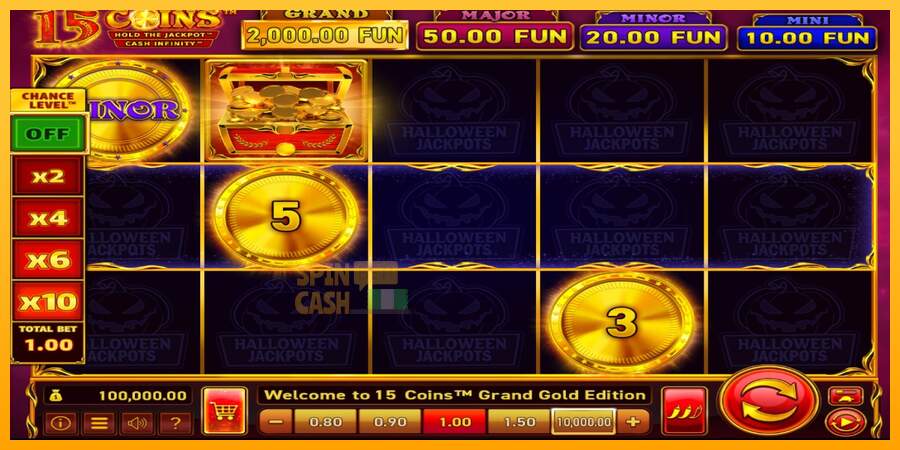 Spielautomat 15 Coins Grand Gold Edition Halloween Jackpot für echtes geld 1