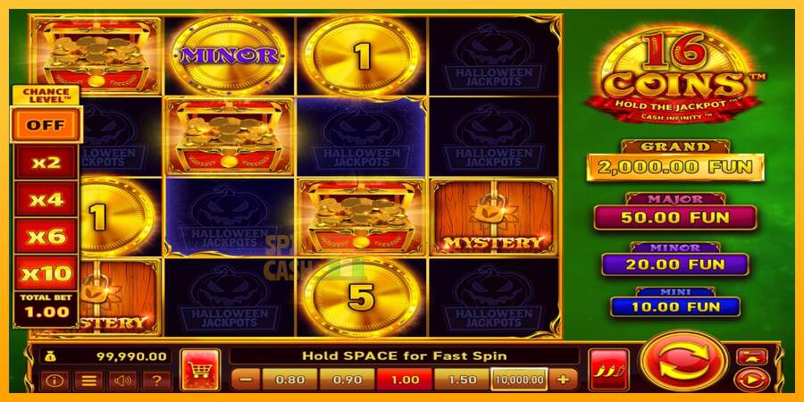 Spielautomat 16 Coins Grand Gold Edition Halloween Jackpots für echtes geld 3