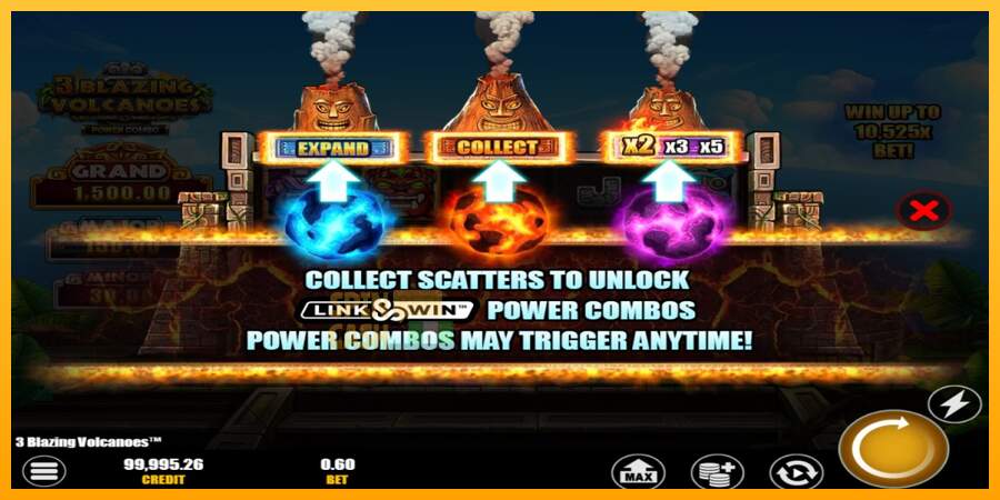 Spielautomat 3 Blazing Volcanoes Power Combo für echtes geld 4