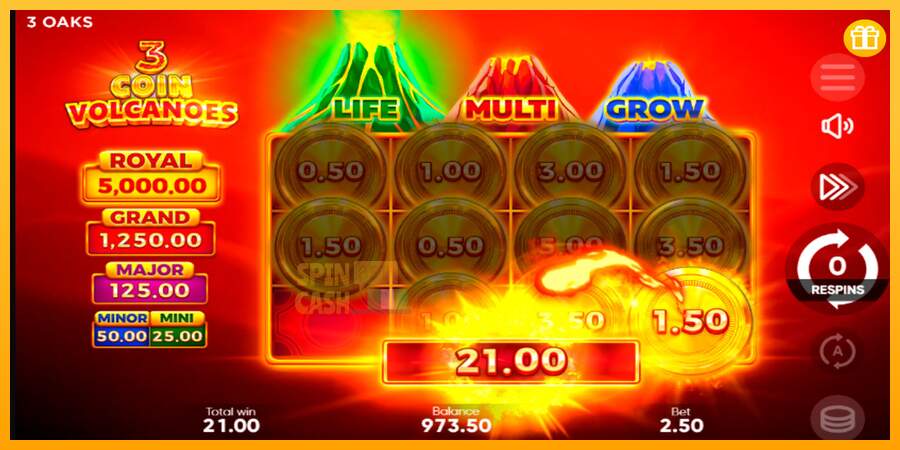 Spielautomat 3 Coin Volcanoes für echtes geld 5