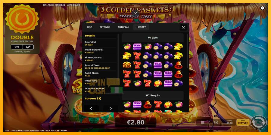 Spielautomat 3 Golden Baskets: Treasure Tides für echtes geld 5