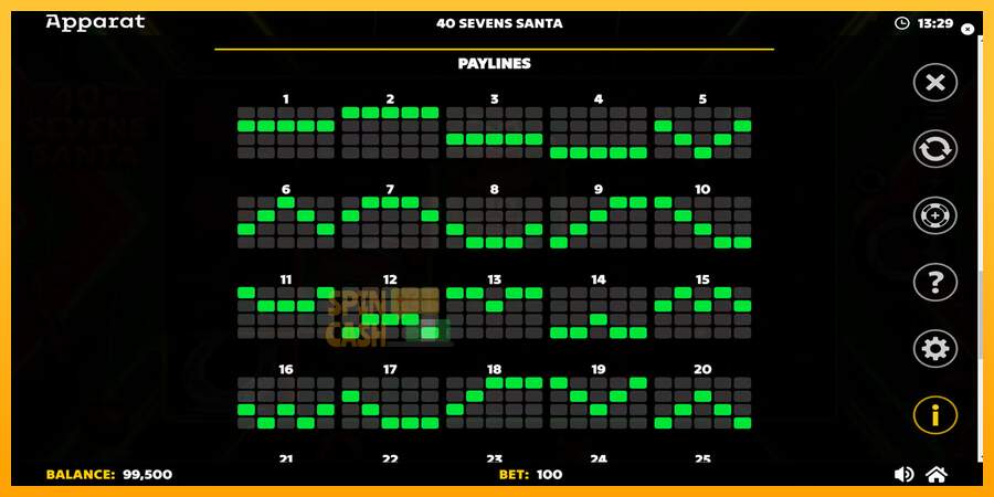 Spielautomat 40 Sevens Santa für echtes geld 7