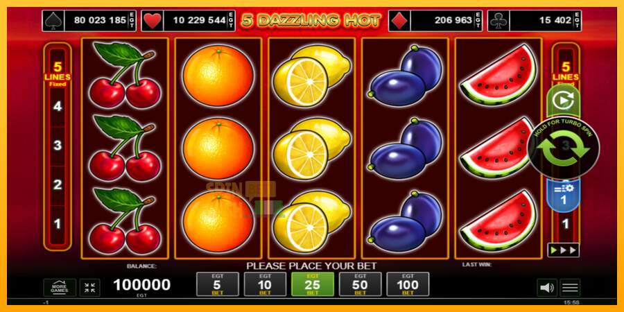 Spielautomat 5 Dazzling Hot für echtes geld 1