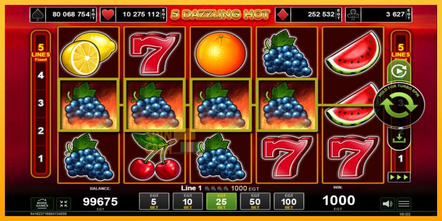 Spielautomat 5 Dazzling Hot für echtes geld 3