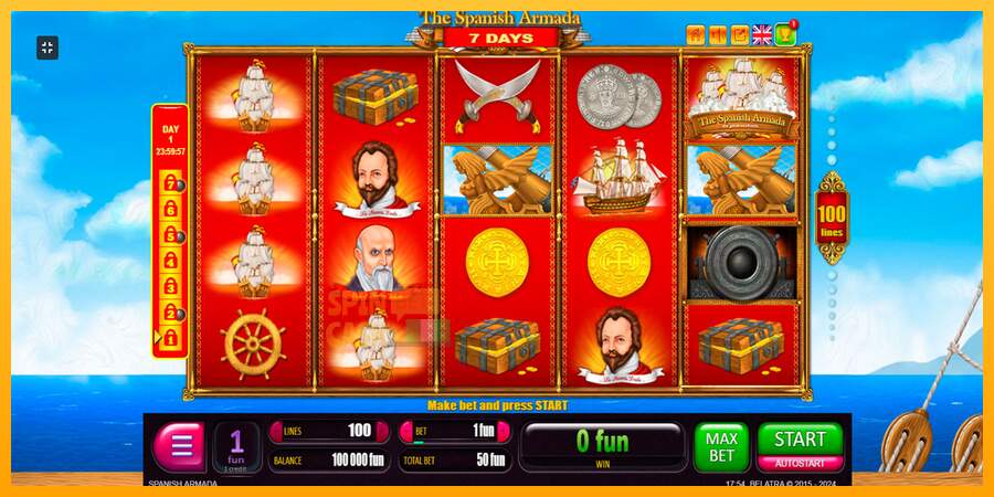 Spielautomat 7 Days Spanish Armada für echtes geld 1