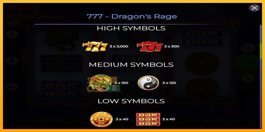 Spielautomat 777 - Dragons Rage für echtes geld 5