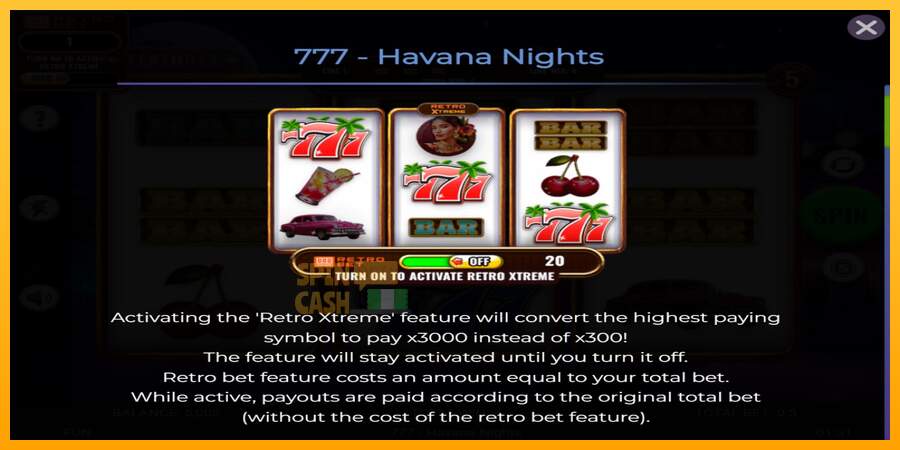 Spielautomat 777 - Havana Nights für echtes geld 4