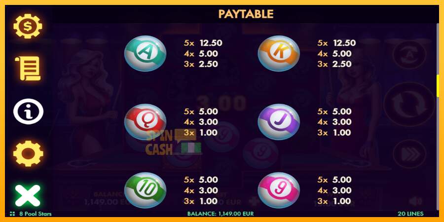 Spielautomat 8 Pool Stars für echtes geld 5