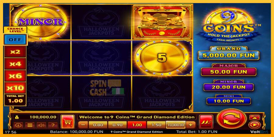 Spielautomat 9 Coins Grand Diamond Edition Halloween Jackpots für echtes geld 2