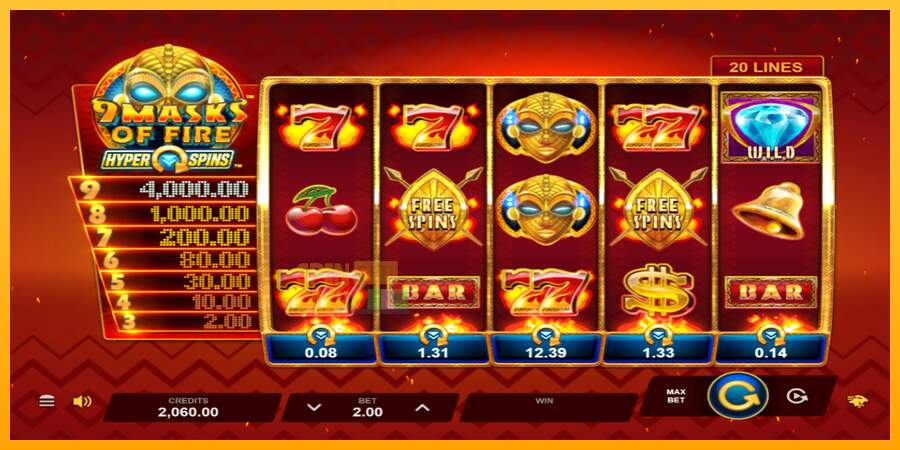 Spielautomat 9 Masks of Fire HyperSpins für echtes geld 1