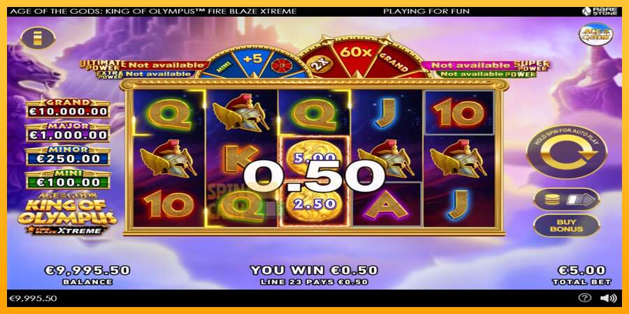 Spielautomat Age of the Gods: King of Olympus Fire Blaze Xtreme für echtes geld 3