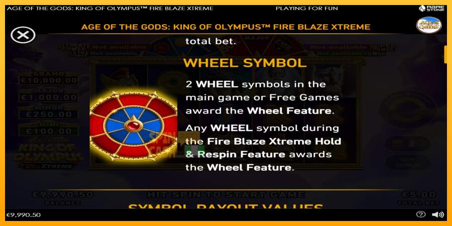 Spielautomat Age of the Gods: King of Olympus Fire Blaze Xtreme für echtes geld 5