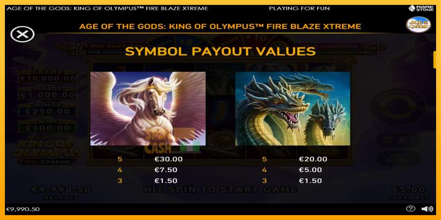 Spielautomat Age of the Gods: King of Olympus Fire Blaze Xtreme für echtes geld 6