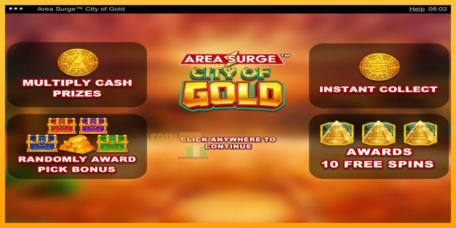 Spielautomat Area Surge City of Gold für echtes geld 1