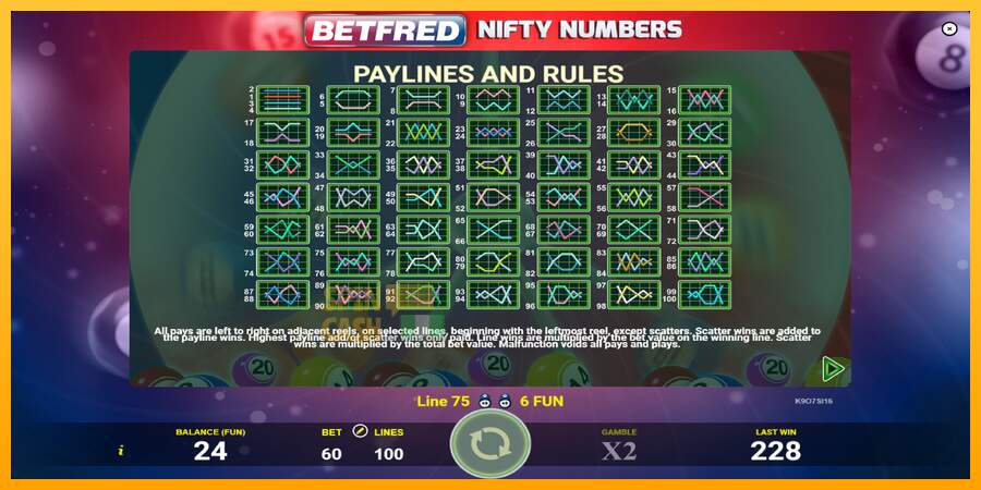 Spielautomat Betfred Nifty Numbers für echtes geld 7