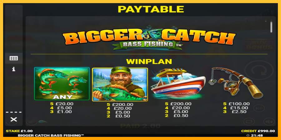 Spielautomat Bigger Catch Bass Fishing für echtes geld 4