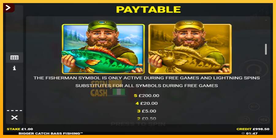 Spielautomat Bigger Catch Bass Fishing Rapid Fire Jackpots für echtes geld 5