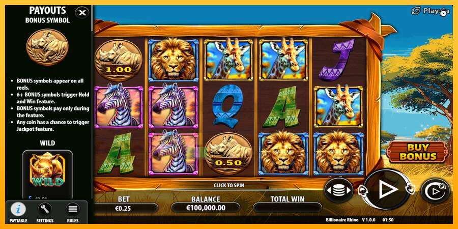 Spielautomat Billionaire Rhino für echtes geld 6