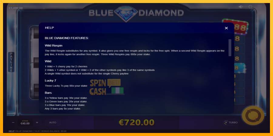 Spielautomat Blue Diamond für echtes geld 5