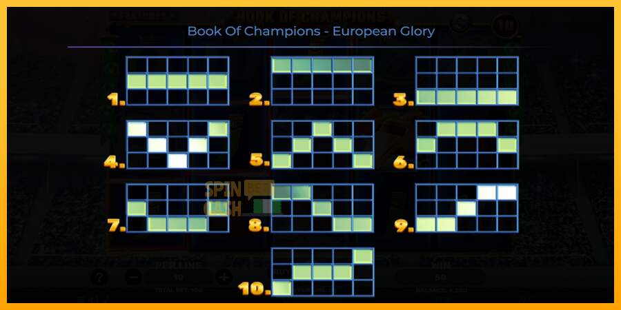 Spielautomat Book of Champions - European Glory für echtes geld 7