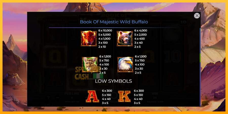 Spielautomat Book of Majestic Wild Buffalo für echtes geld 6