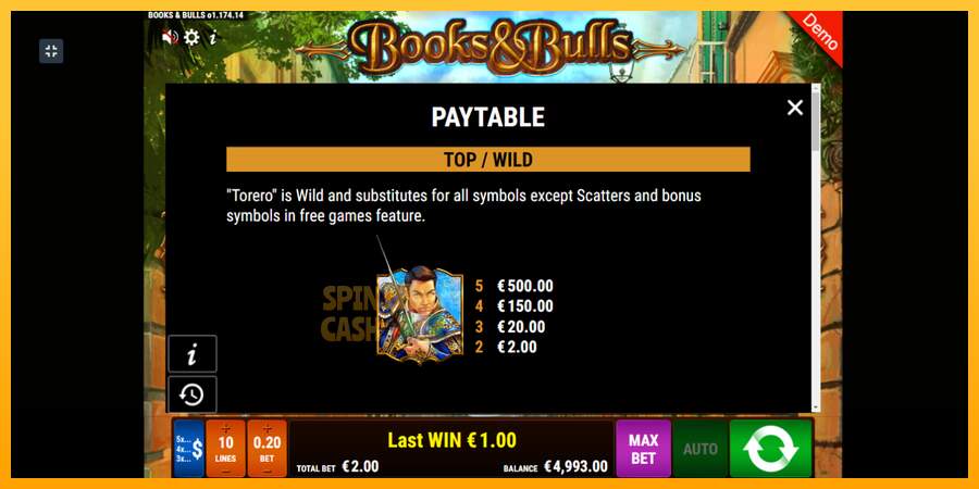 Spielautomat Books Bulls für echtes geld 6