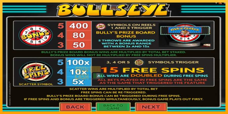 Spielautomat Bullseye für echtes geld 7