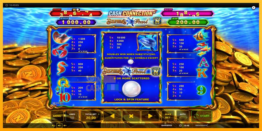 Spielautomat Cash Connection Dolphins Pearl für echtes geld 5