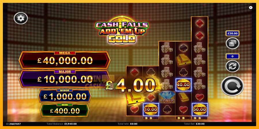 Spielautomat Cash Falls: Add Em Up Gold für echtes geld 3