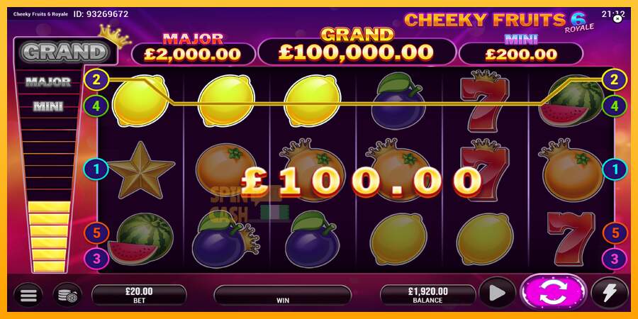 Spielautomat Cheeky Fruits 6 Royale für echtes geld 3