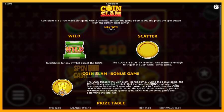 Spielautomat Coin Slam für echtes geld 5