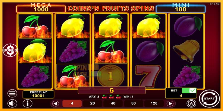 Spielautomat Coinsn Fruits Spins für echtes geld 3