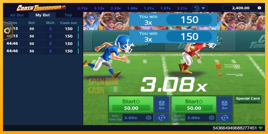 Spielautomat Crash Touchdown für echtes geld 5