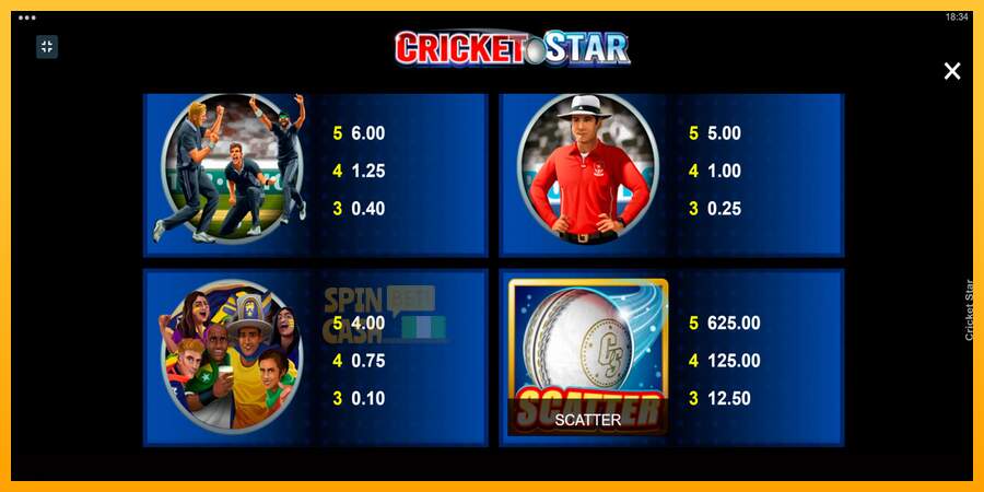 Spielautomat Cricket Star für echtes geld 5