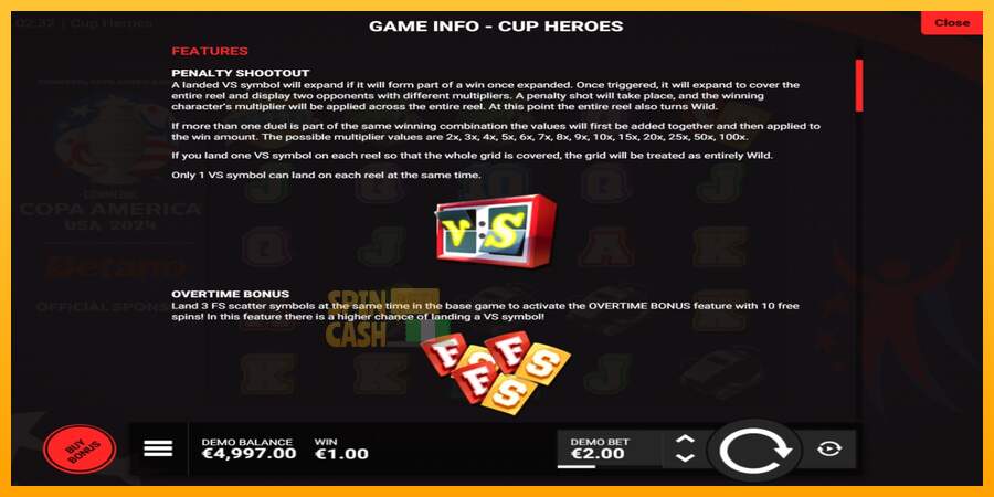 Spielautomat Cup Heroes für echtes geld 4