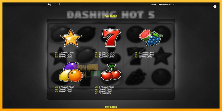 Spielautomat Dashing Hot 5 für echtes geld 5