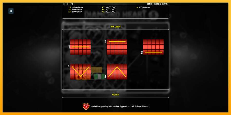 Spielautomat Diamond Heart 5 für echtes geld 7