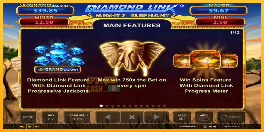 Spielautomat Diamond Link: Mighty Elephant für echtes geld 3