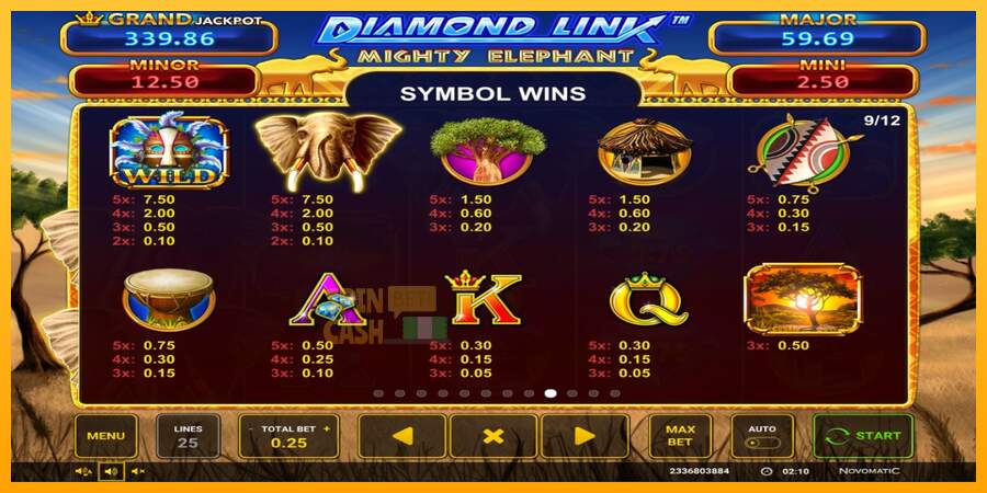 Spielautomat Diamond Link: Mighty Elephant für echtes geld 7