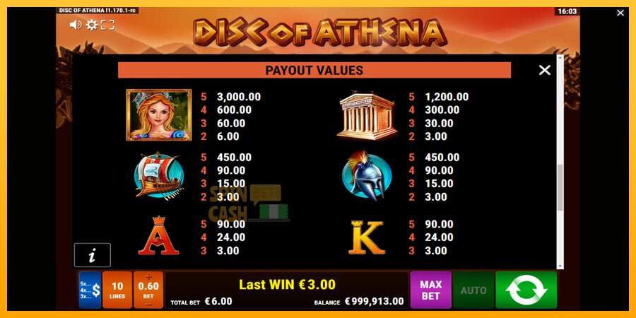 Spielautomat Disc of Athena für echtes geld 7