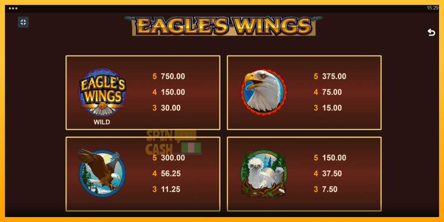 Spielautomat Eagles Wings für echtes geld 6