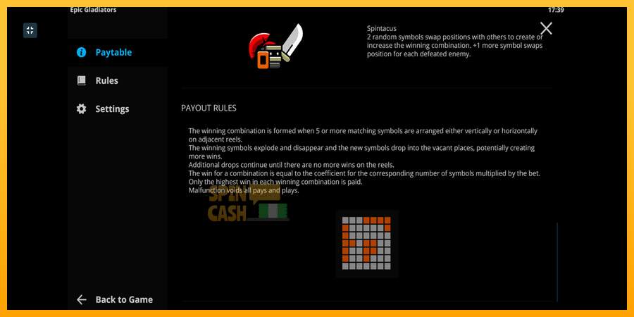 Spielautomat Epic Gladiators für echtes geld 7