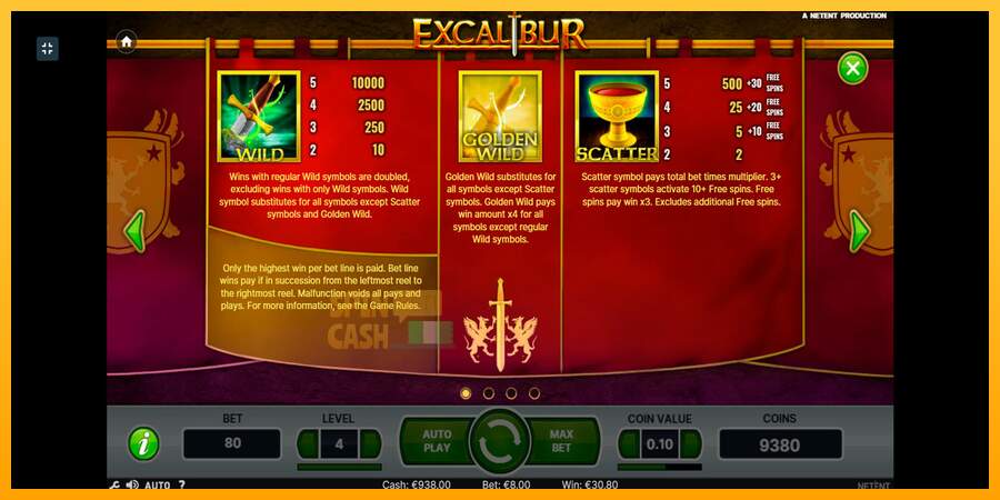 Spielautomat Excalibur für echtes geld 6